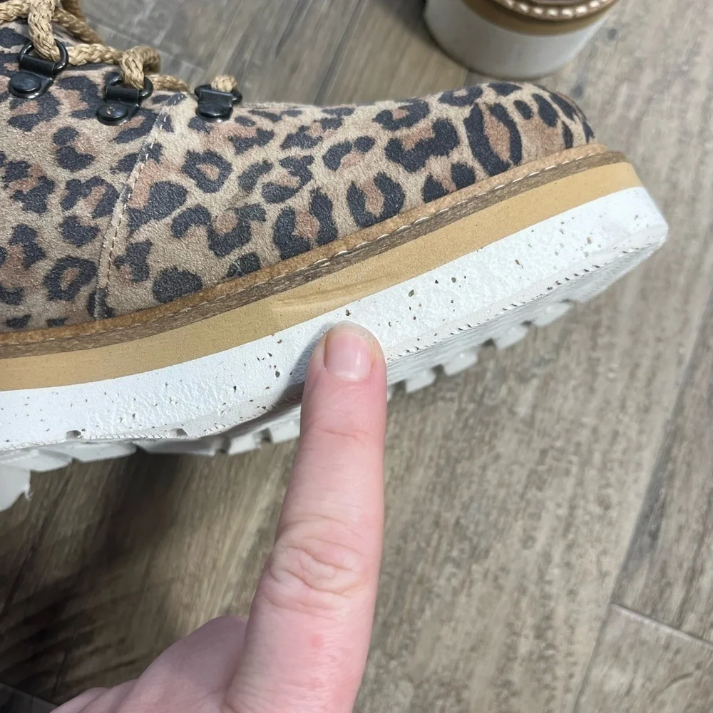 Montelliana 1965 Animal Print Mutton Sheep Hair Leather Boots